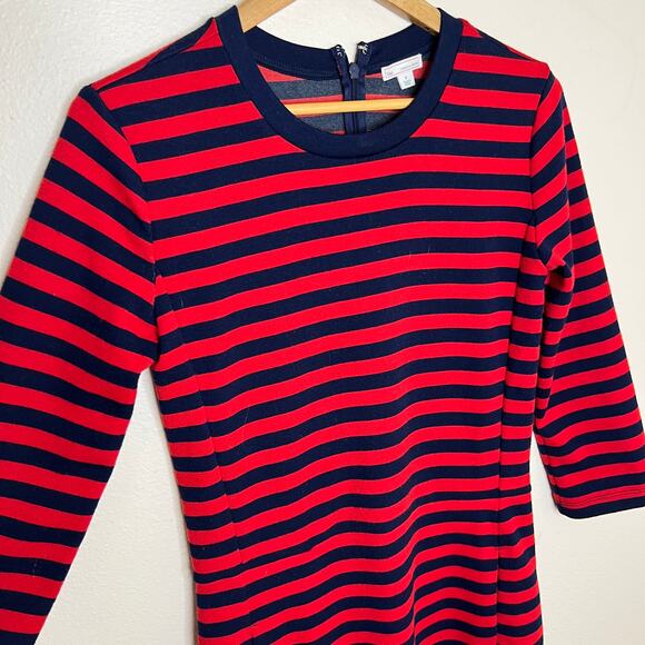 Gap Red and Navy Striped Knit Dress Small - Picture 4 of 11